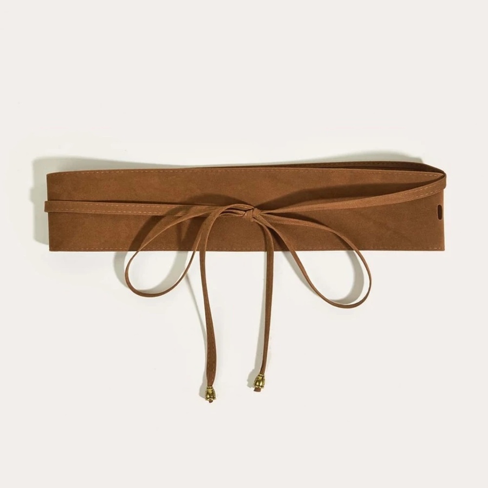 Luxe Vegan Suede Wrap Belt - Picture 5 of 11